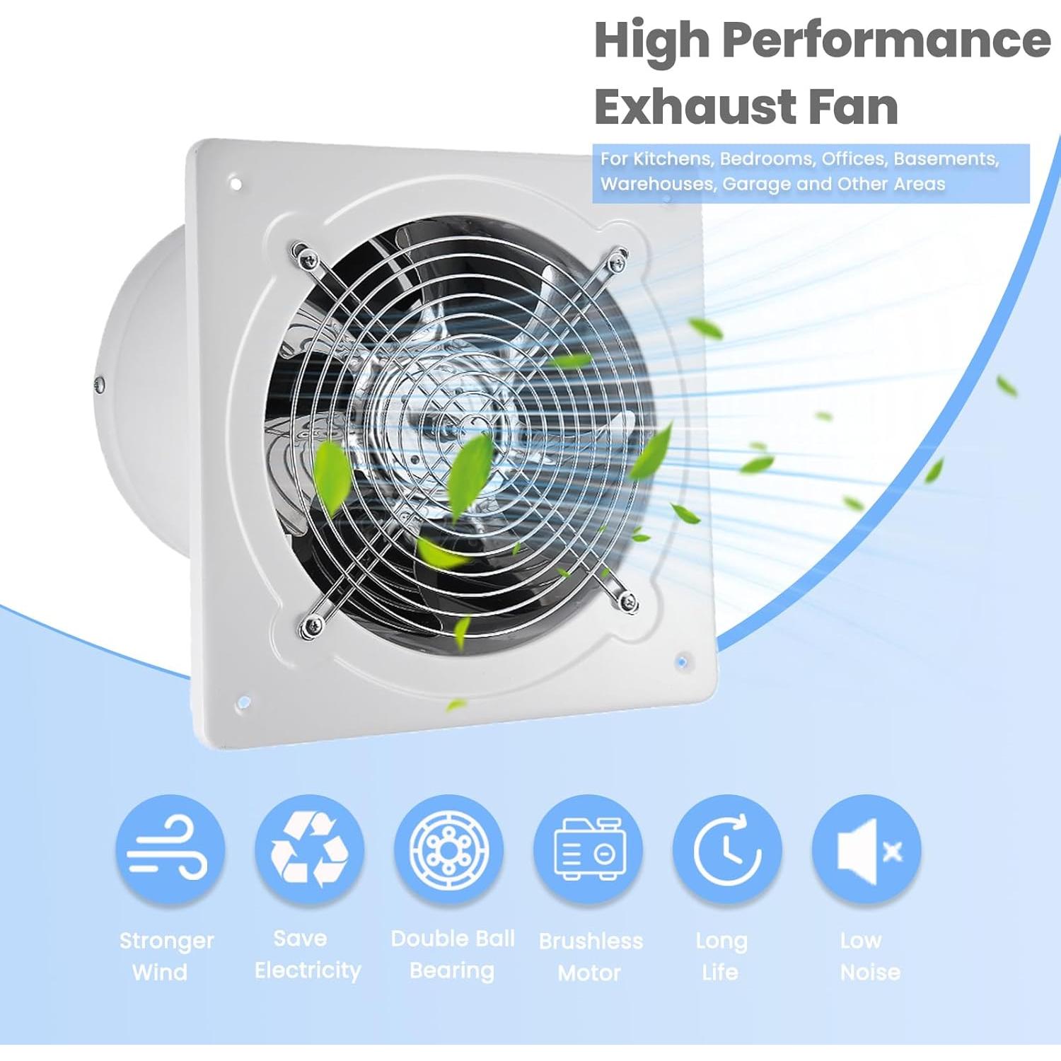 Ventilador de Escape RLOZUI 15 cm 382 CFM 40W Blanco