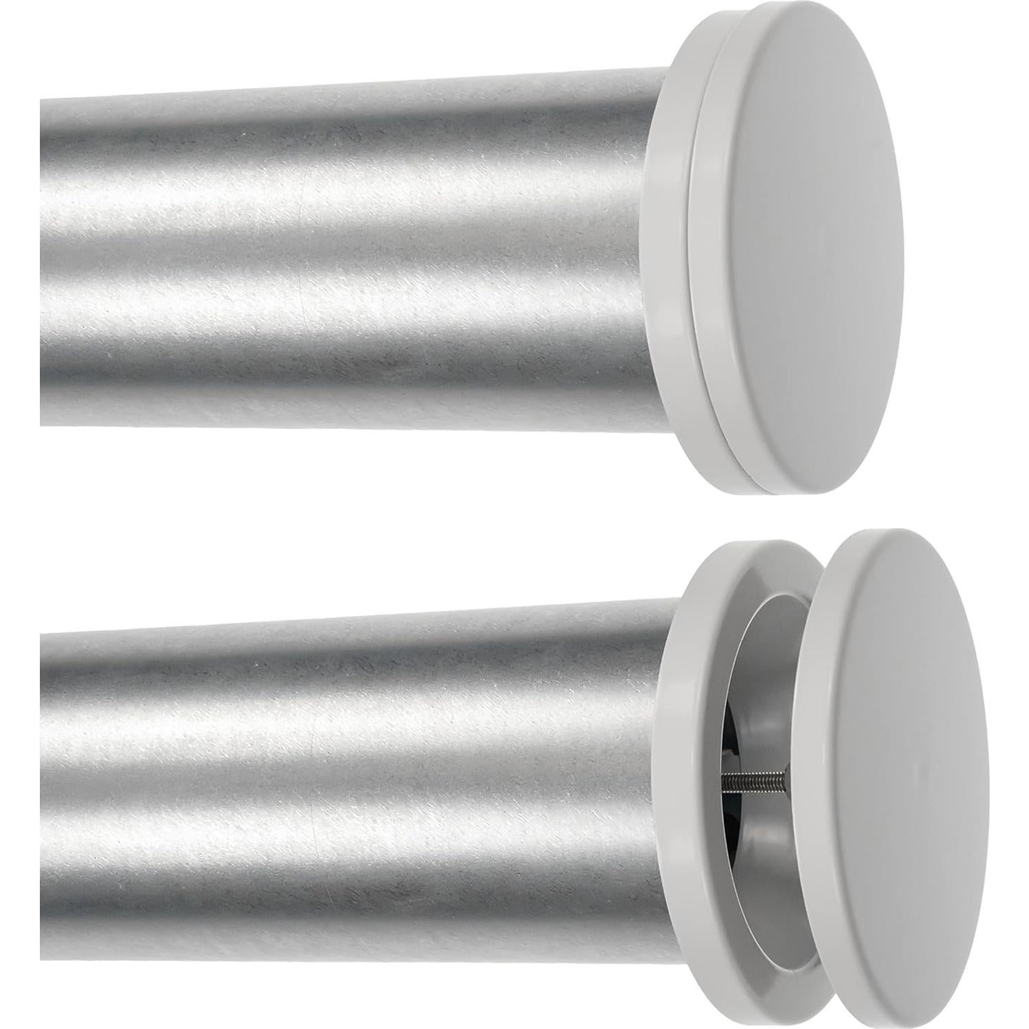 Repa Market 4 Inch Through-Wall Natural Airflow Ventilation Kit - Adjustable Length, Soundproof, Easy Cleaning - Polymer Coated Steel Modern Diffuser and Aluminum Alloy Vent Grille, Cover