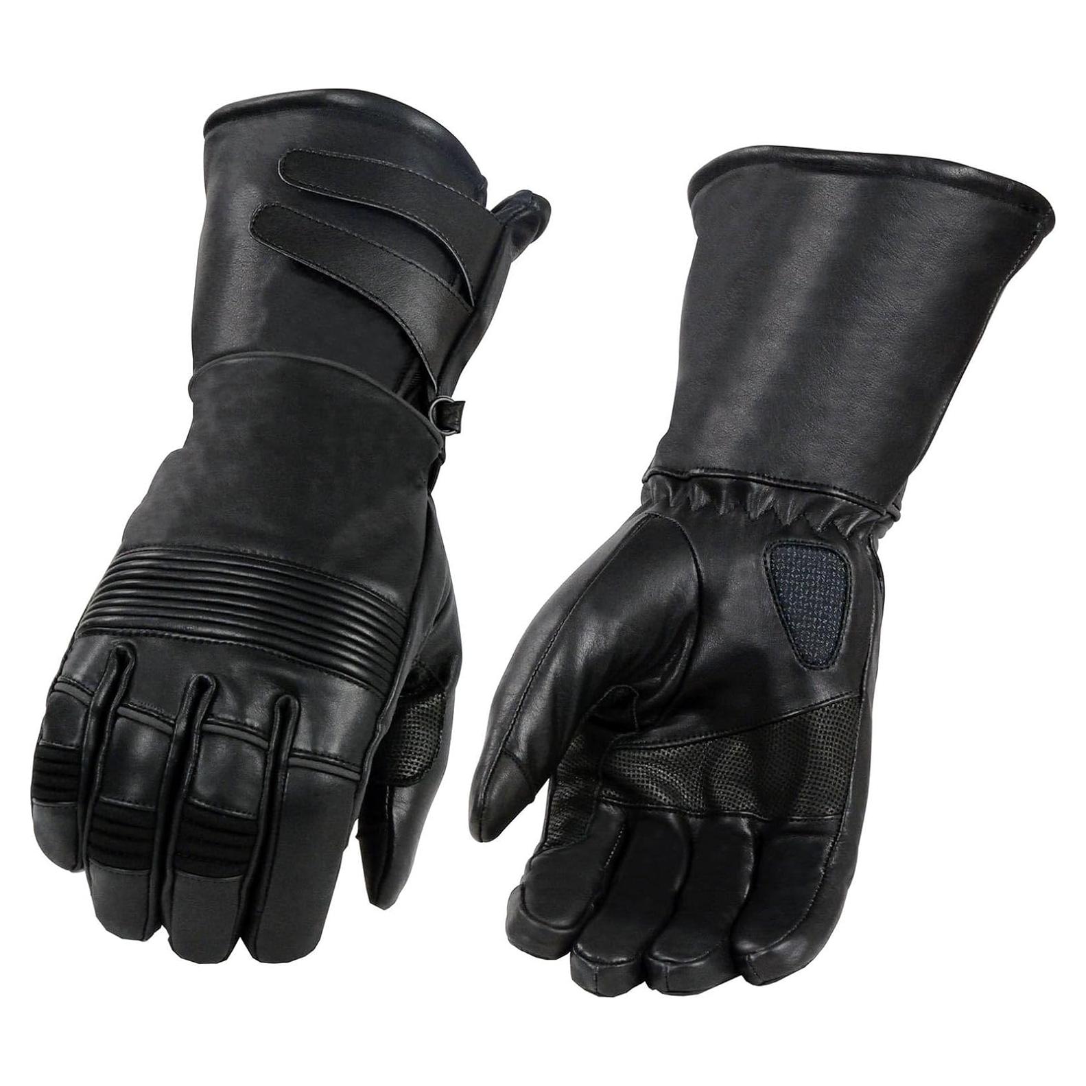 Guantes de Cuero Milwaukee Leather MG7505 para Hombre - Negro