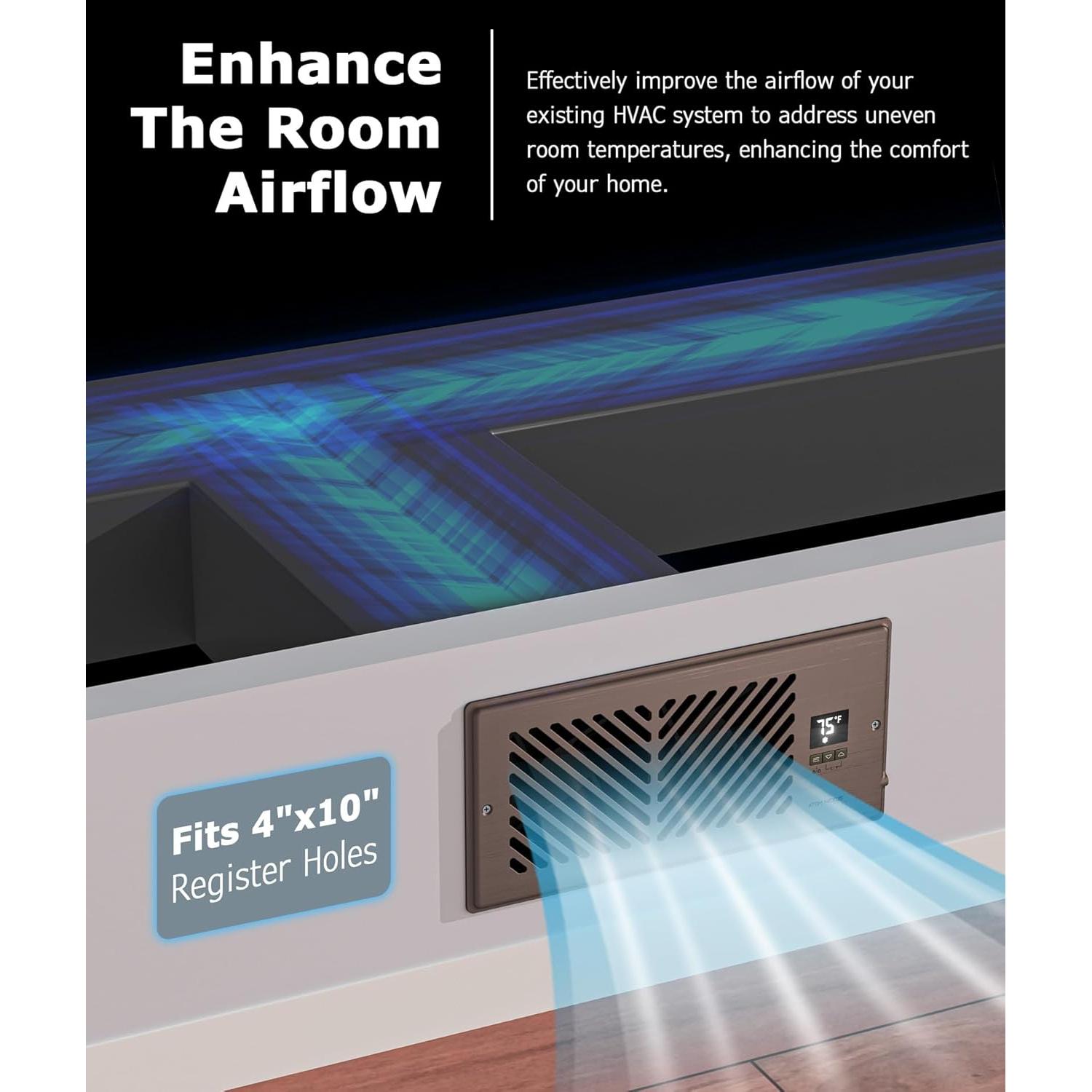 Ventilador Aumentador de Registro ATOM NEXUS 4x10" Control Remoto