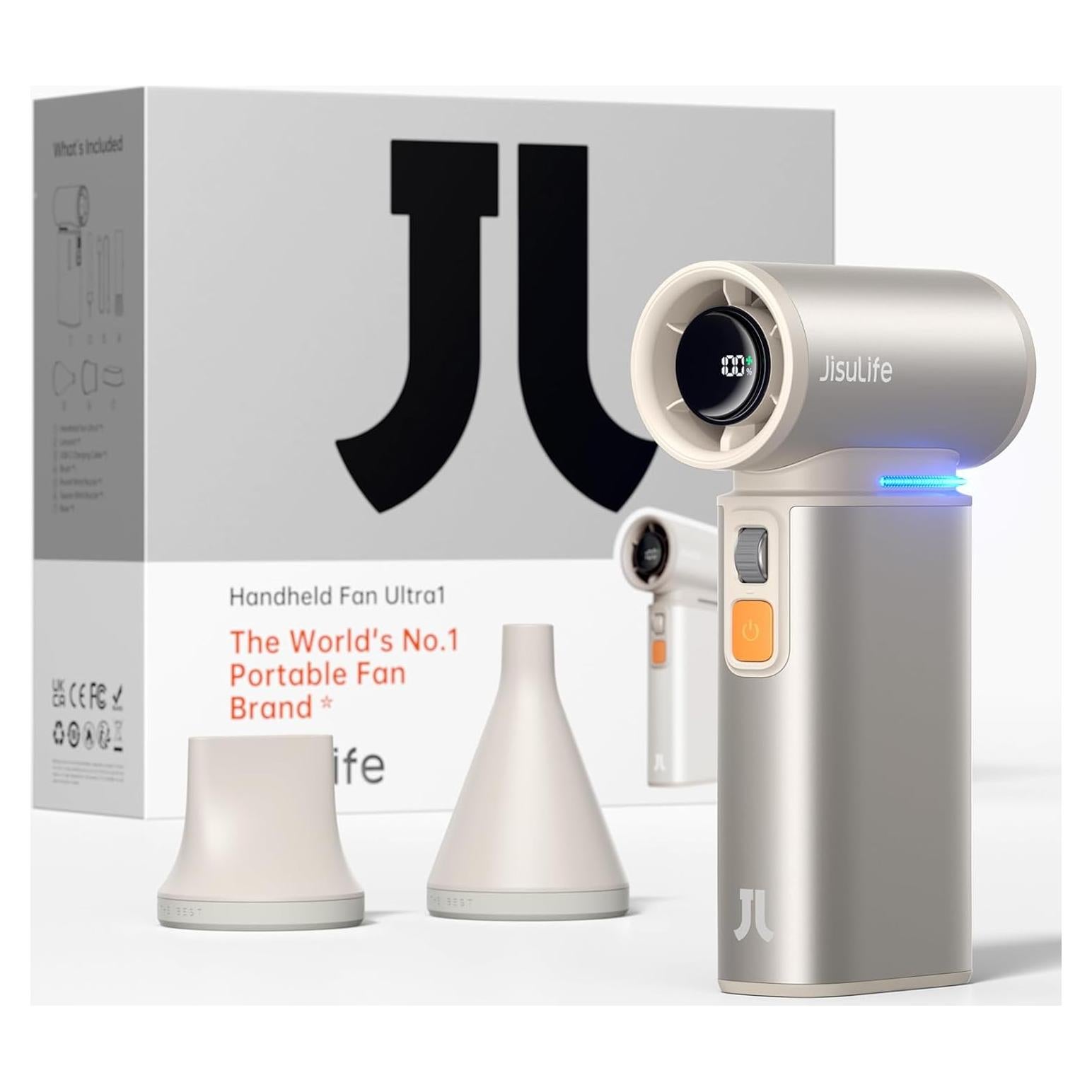 Ventilador Portátil JISULIFE Ultra1 9000mAh 100 Velocidades