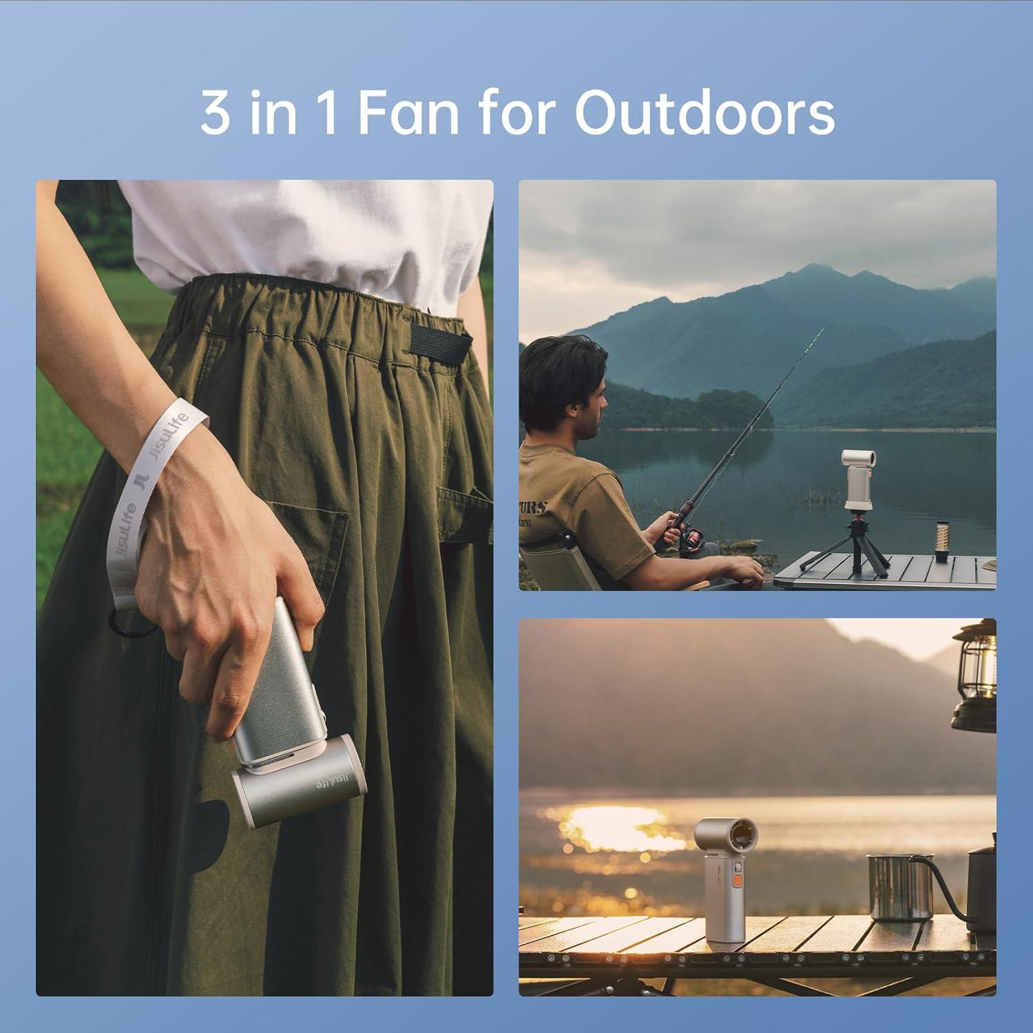 Ventilador Portátil JISULIFE Ultra1 9000mAh 100 Velocidades