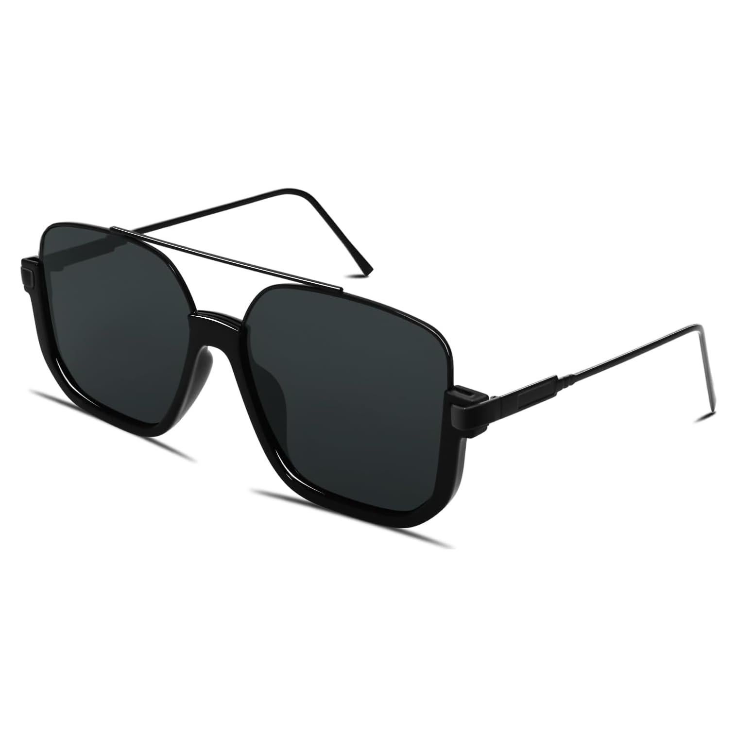 Gafas de sol aviador retro GUVIVI unisex 100% UV 47mm