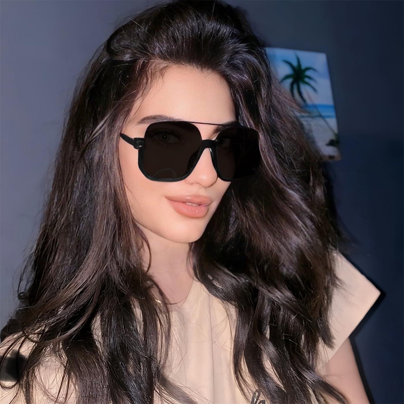 Gafas de sol aviador retro GUVIVI unisex 100% UV 47mm