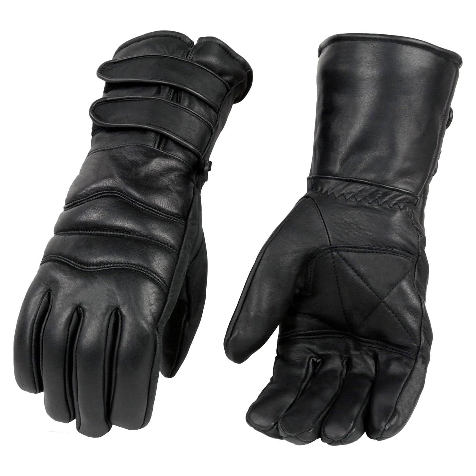 Guantes de Cuero Milwaukee Leather MG7505 para Hombre Negro
