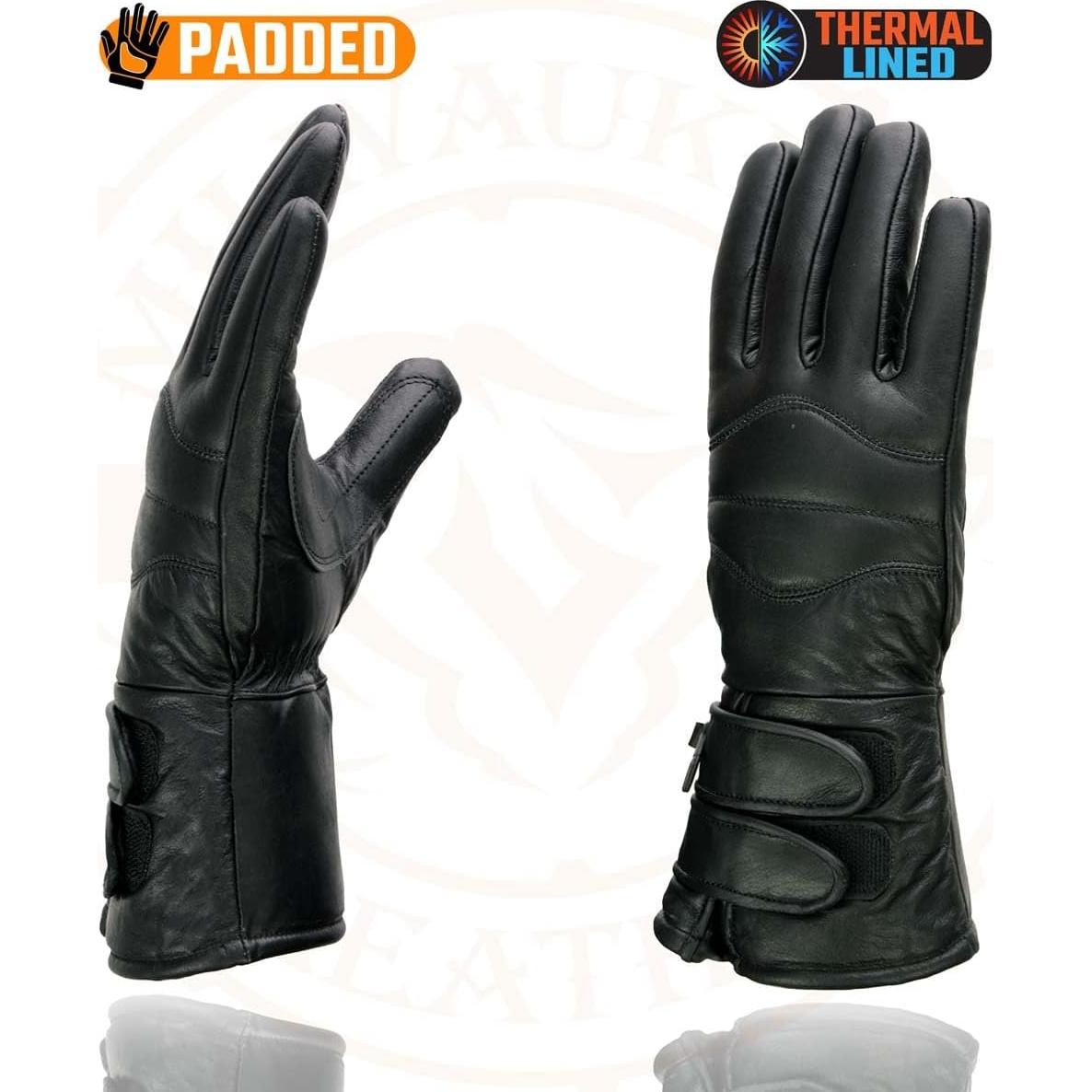 Guantes de Cuero Milwaukee Leather MG7505 para Hombre Negro