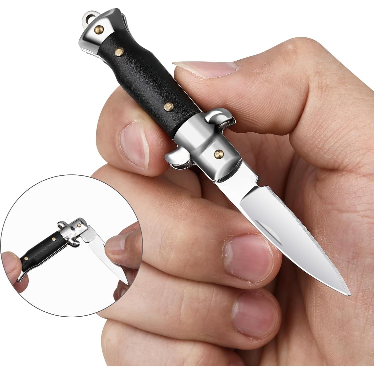 Cuchillo de bolsillo FUNBRO negro EDC 9.9 cm ligero y compacto