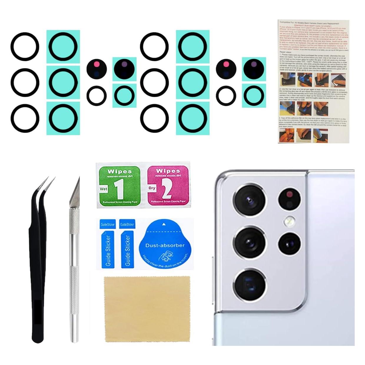 Reemplazo Lente de Cristal Cámara Samsung Galaxy S21 Ultra OEM