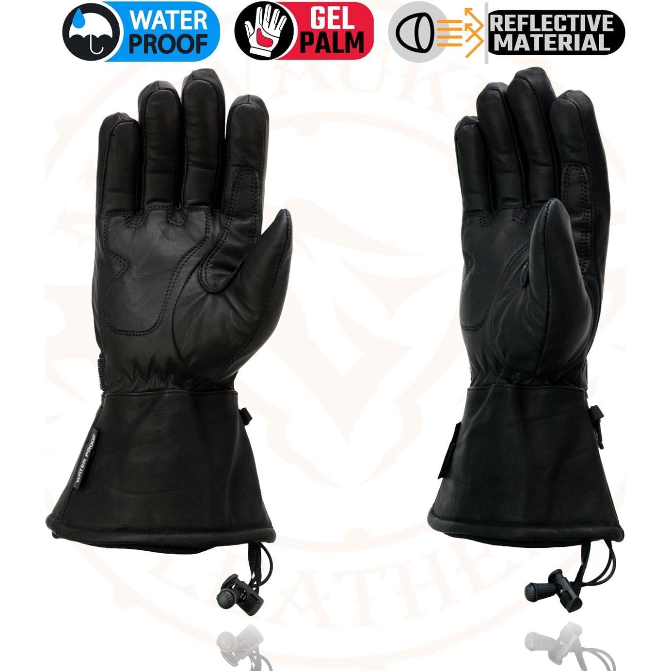 Guantes de Cuero Milwaukee Leather MG7505 para Hombre Negro