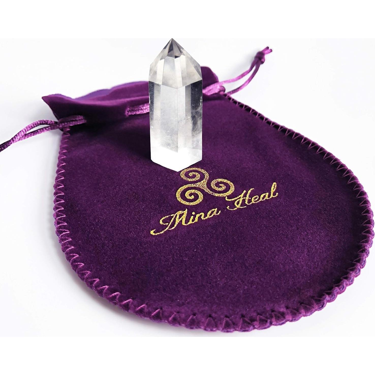 Varita de Cristal Sanador Cuarzo Claro 35-55 mm para Reiki