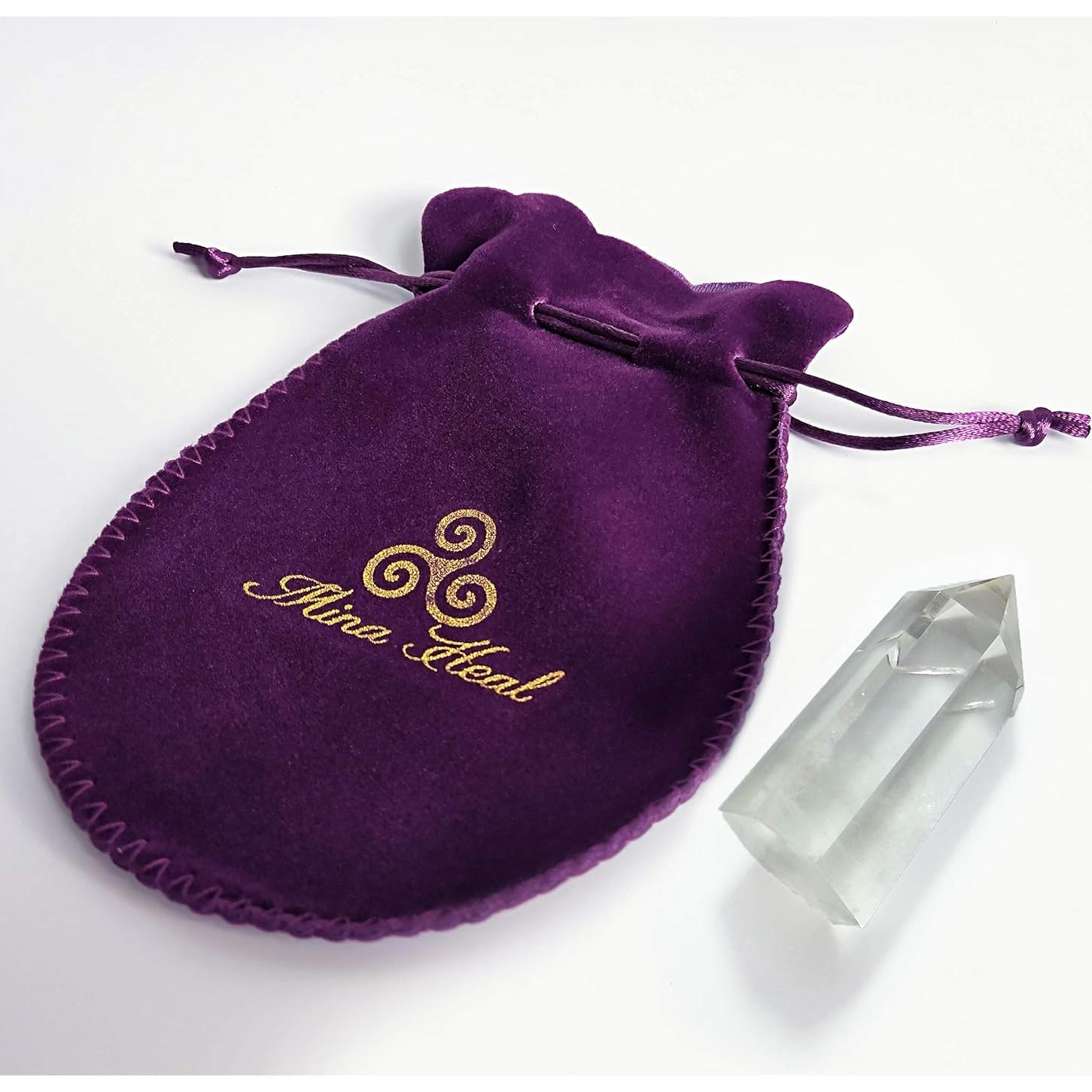 Varita de Cristal Sanador Cuarzo Claro 35-55 mm para Reiki