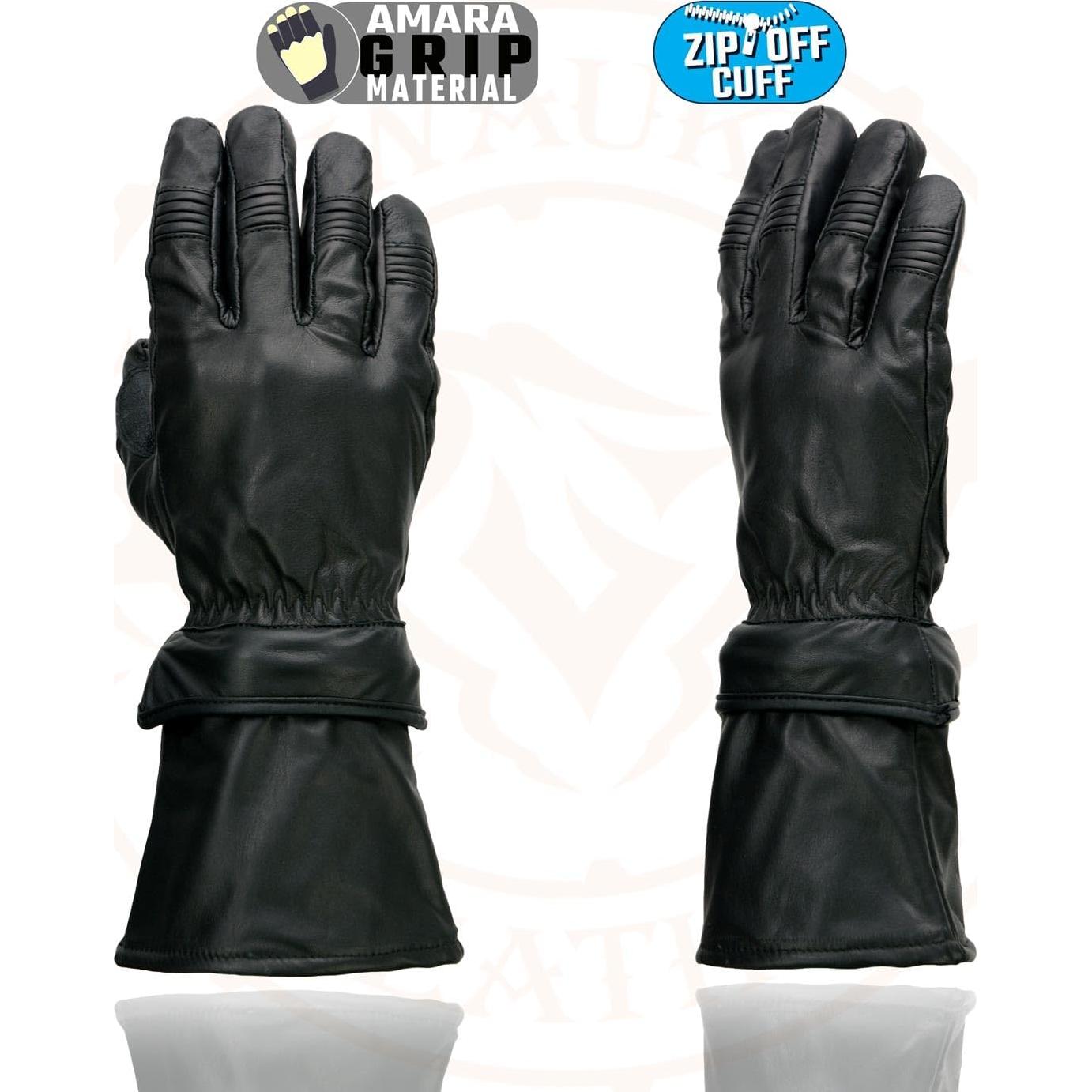 Guantes de Cuero Milwaukee Leather MG7505 para Hombre Negro
