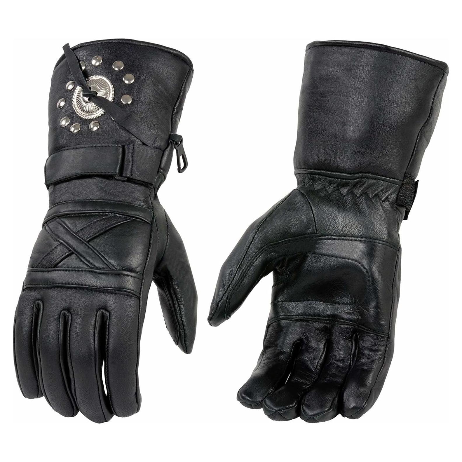 Guantes de Cuero Milwaukee Leather MG7505 para Hombre Negro