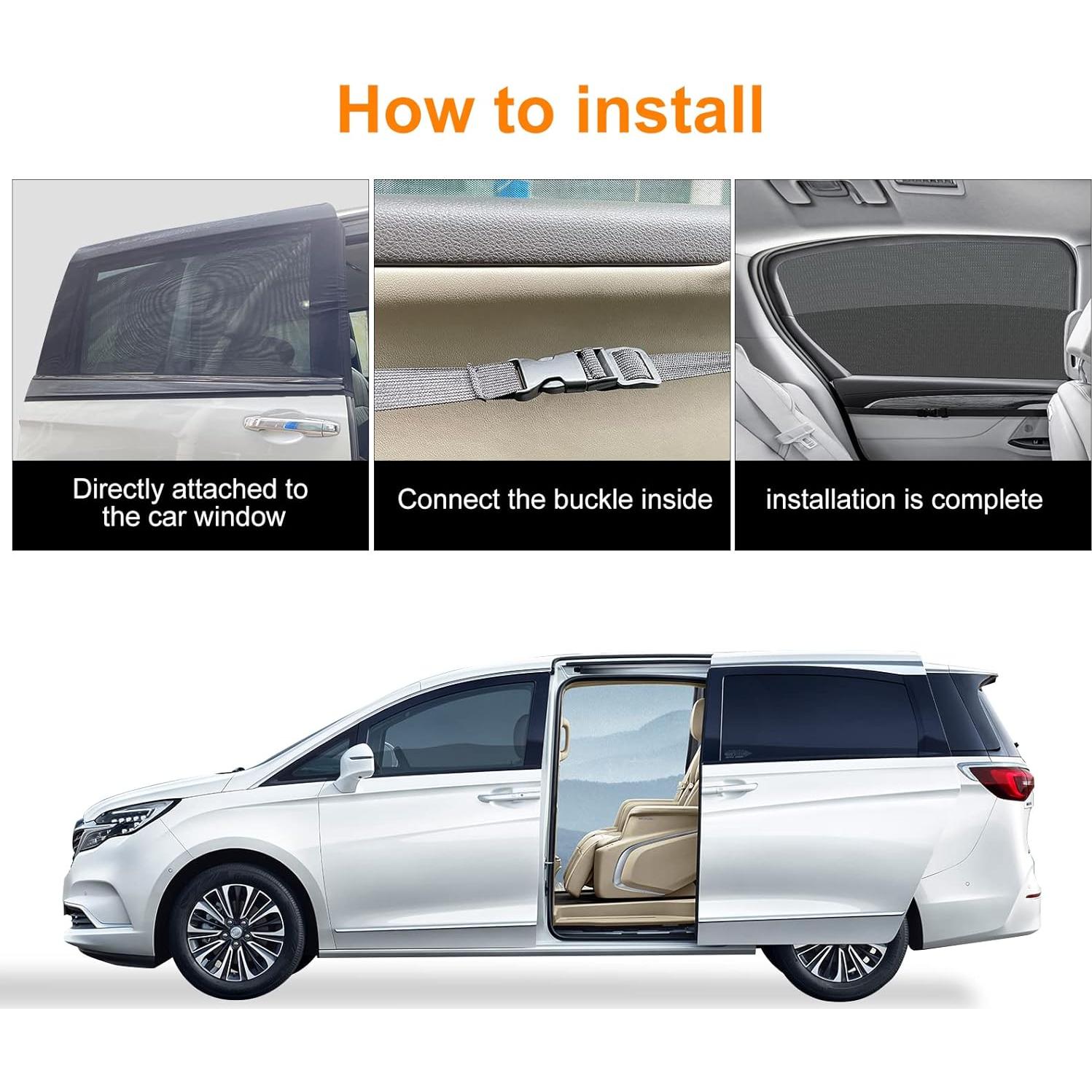 2 Sombrillas de Ventana Soulian para Puerta Corredera XL