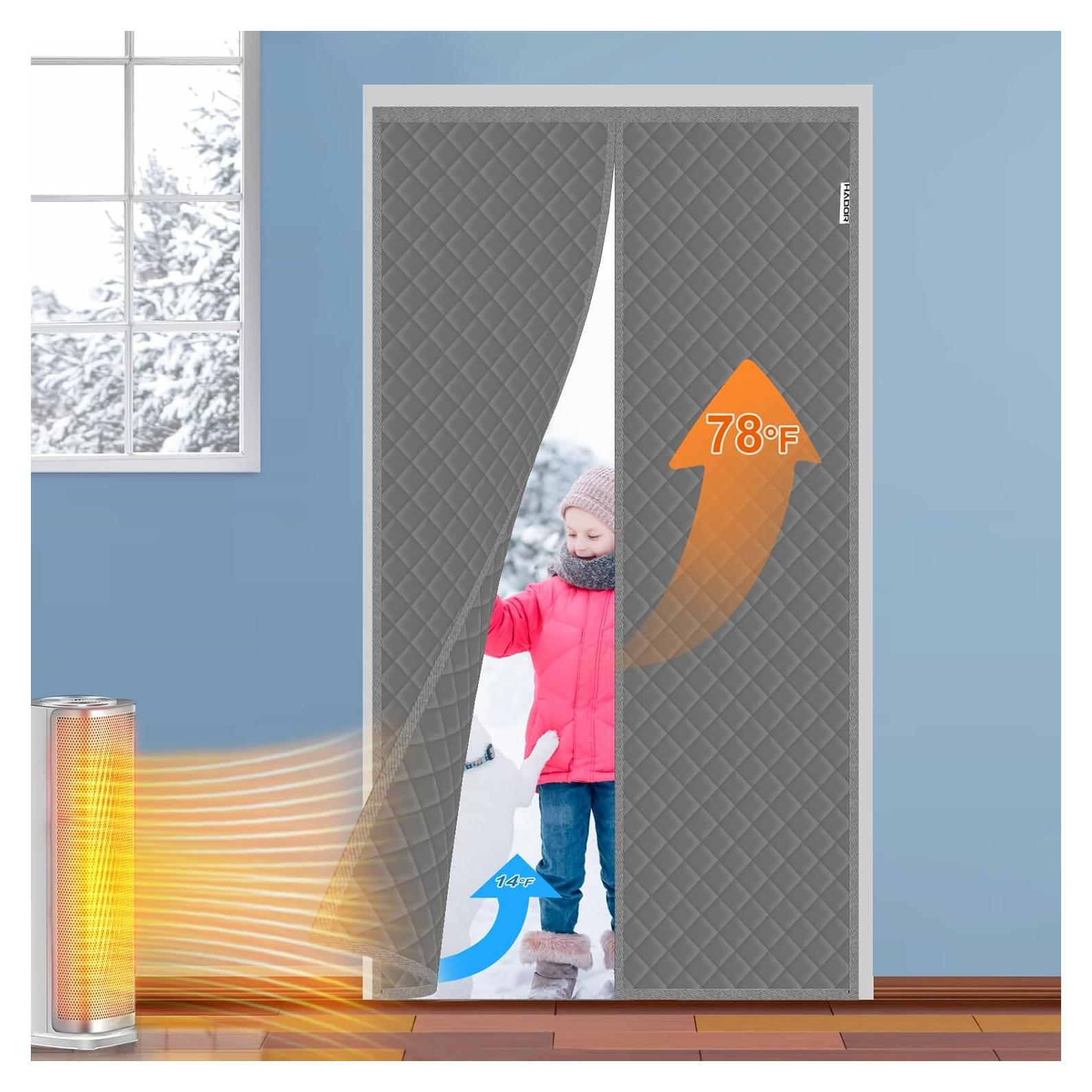 Cortina Térmica Aislada Magnética HADOR 30x80 Pulgadas Gris