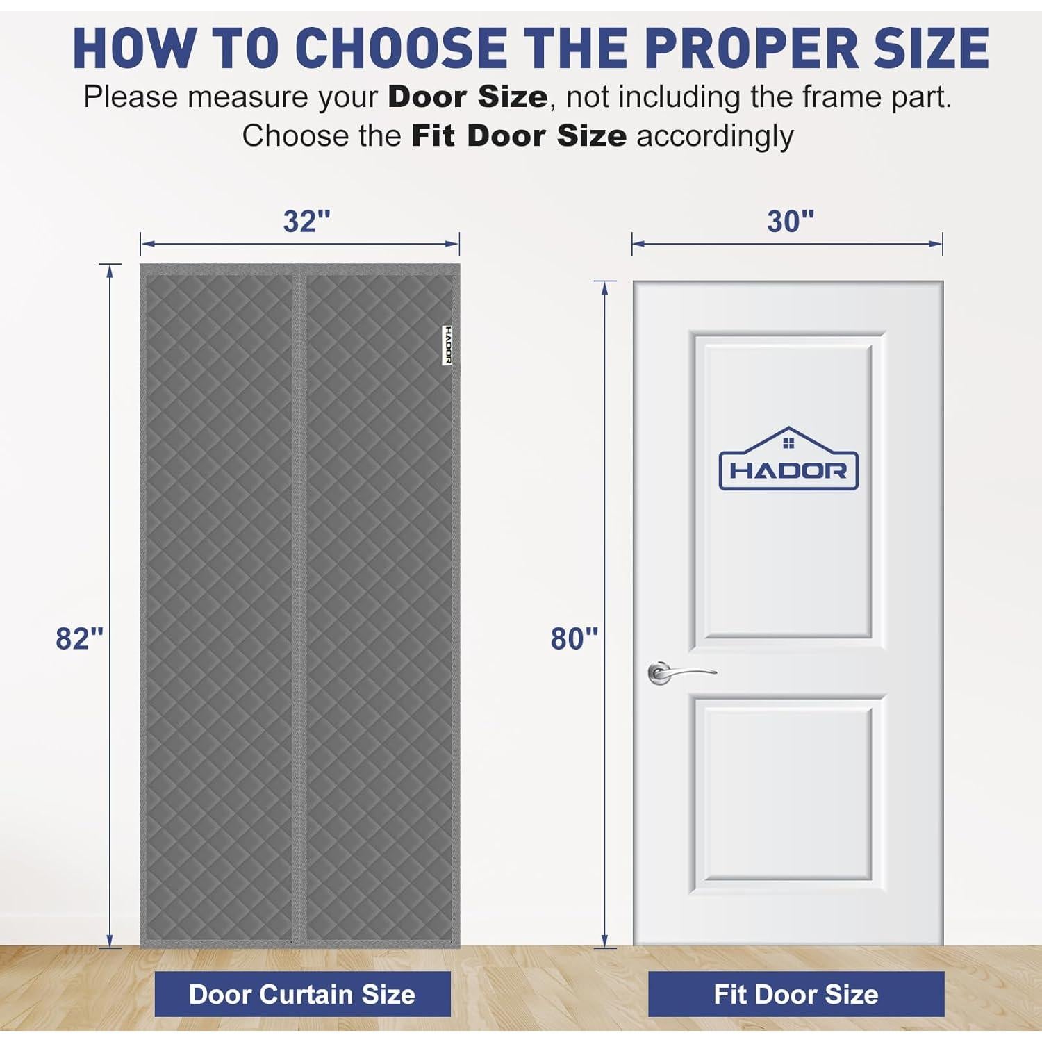 Cortina Térmica Aislada Magnética HADOR 30x80 Pulgadas Gris