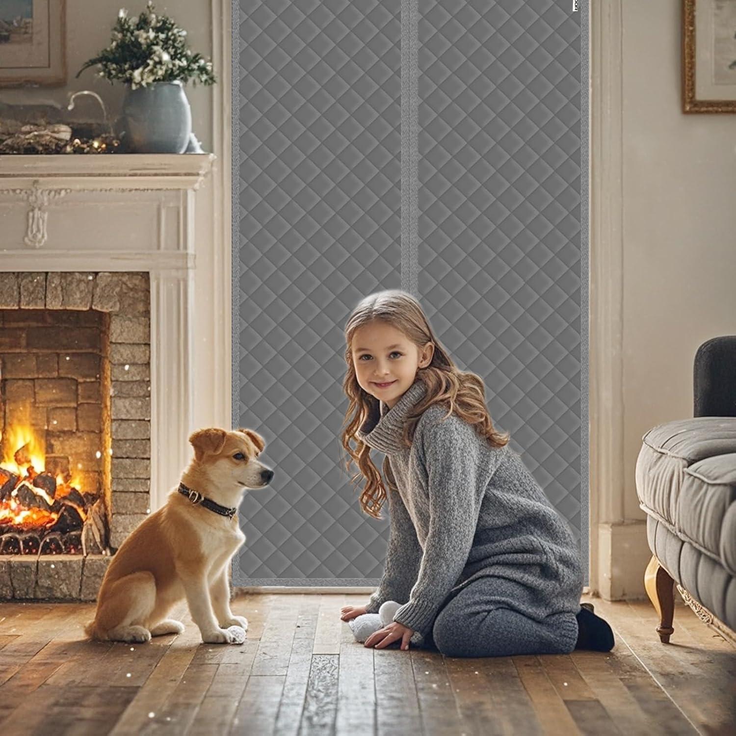 Cortina Térmica Aislada Magnética HADOR 30x80 Pulgadas Gris