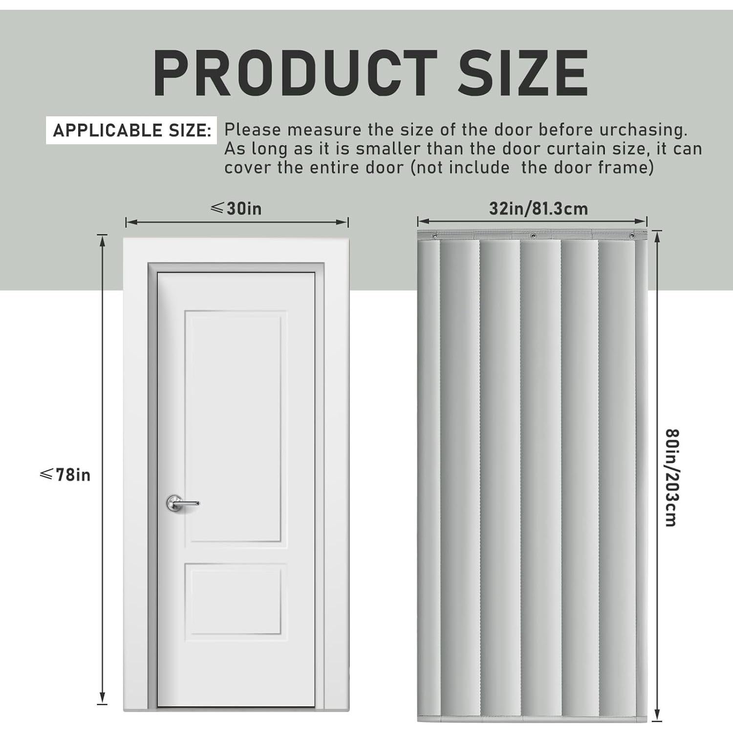 Cortina Aislante Acústica Peryiter 81x203 cm para Puerta