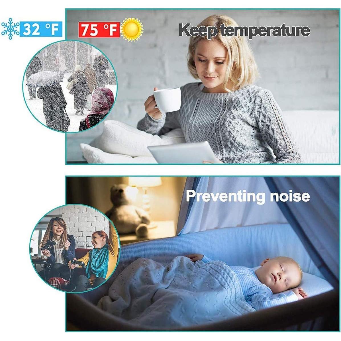 Suptikes Sello Bajo Puerta Aislante Acústico 5cm x 99cm Negro