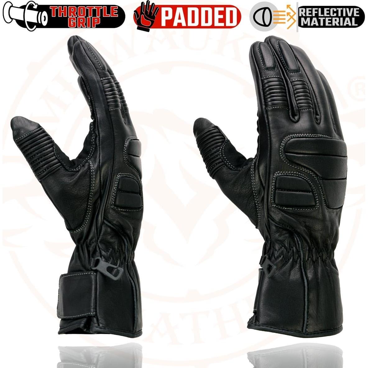 Guantes de Cuero Milwaukee Leather MG7505 para Motocicleta