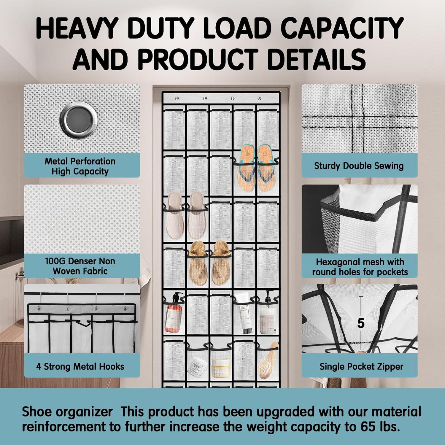 Organizador de Zapatos Colgante Kotkn 35 Compartimentos Blanco