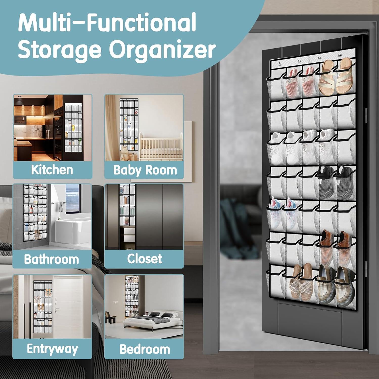 Organizador de Zapatos Colgante Kotkn 35 Compartimentos Blanco