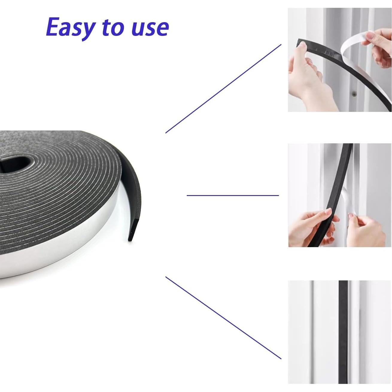 Espuma EVA autoadhesiva JichuET 2.54 cm x 0.32 cm x 10.06 m