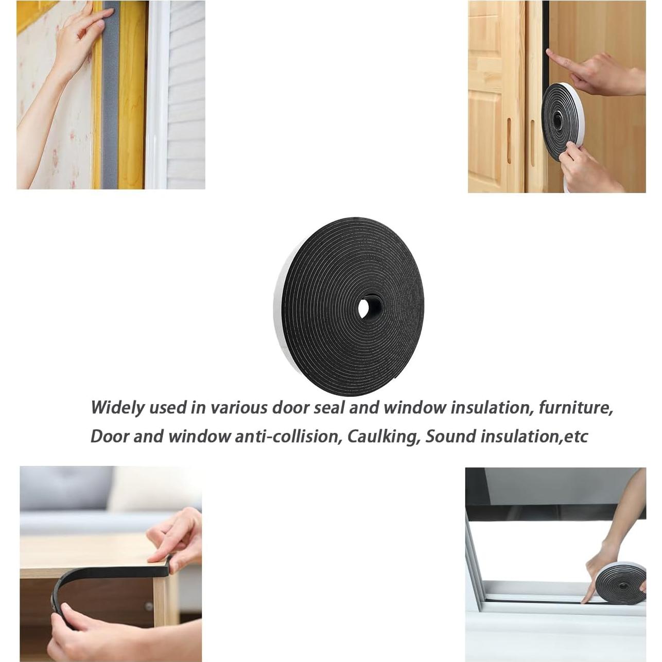 Espuma EVA autoadhesiva JichuET 2.54 cm x 0.32 cm x 10.06 m