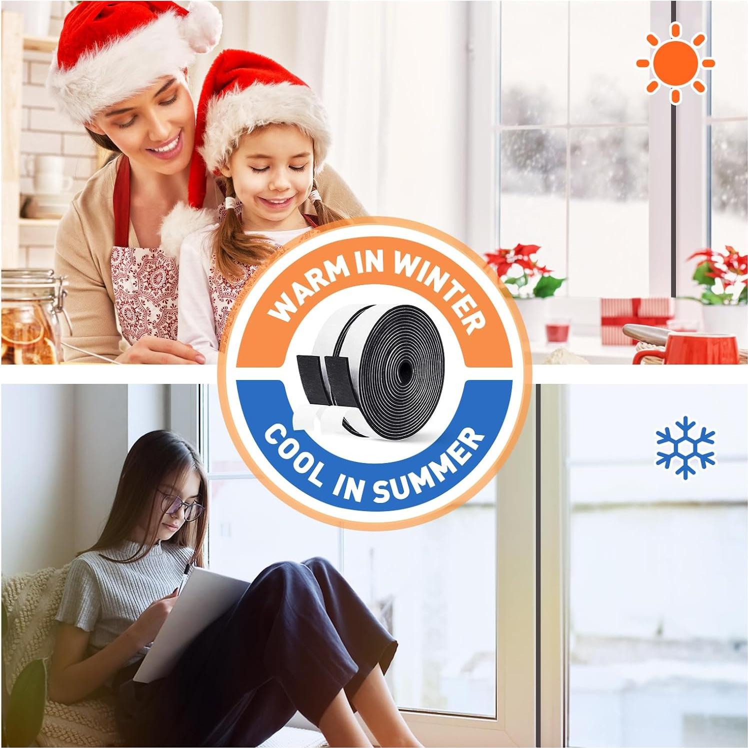 Cinta de Sellado de Espuma MAGZO 1" x 0.33cm 10.06m Negra