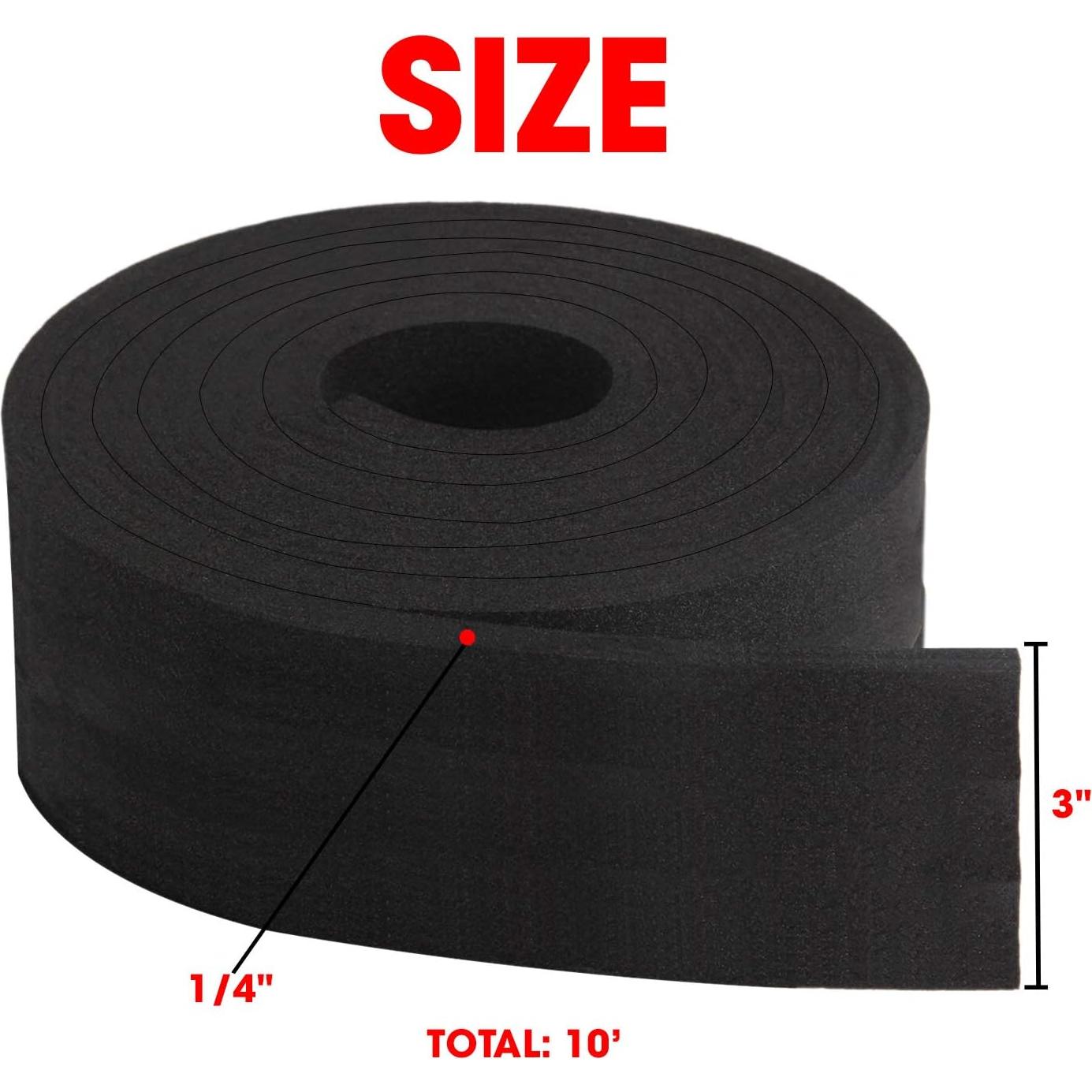 Rollo de tira de espuma neopreno Dualplex 7.62cm x 3.05m x 0.64cm