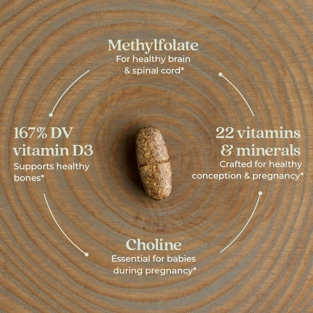 Vitaminas Prenatales New Chapter 30 Tabletas Metilfolato Colina