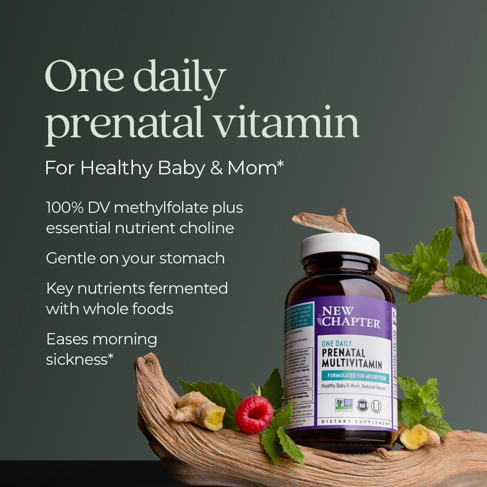 Vitaminas Prenatales New Chapter 30 Tabletas Metilfolato Colina