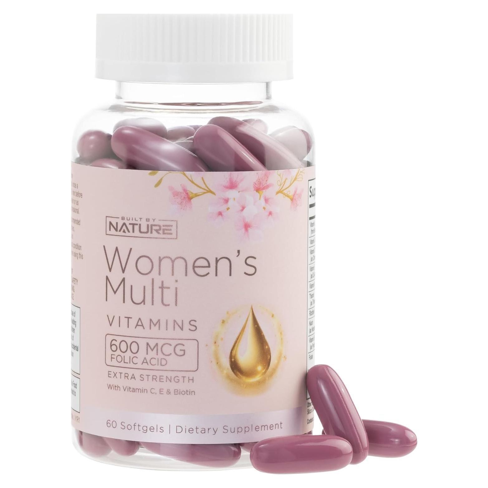 Multivitamínico Completo para Mujeres Construidas por la Naturaleza - 60 Gelatinas Blandas