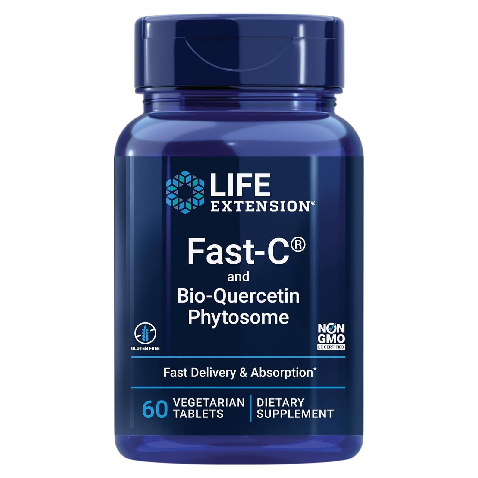 Life Extension Fast-C® y Bio-Quercetina® 60 Tabletas Vegetarianas