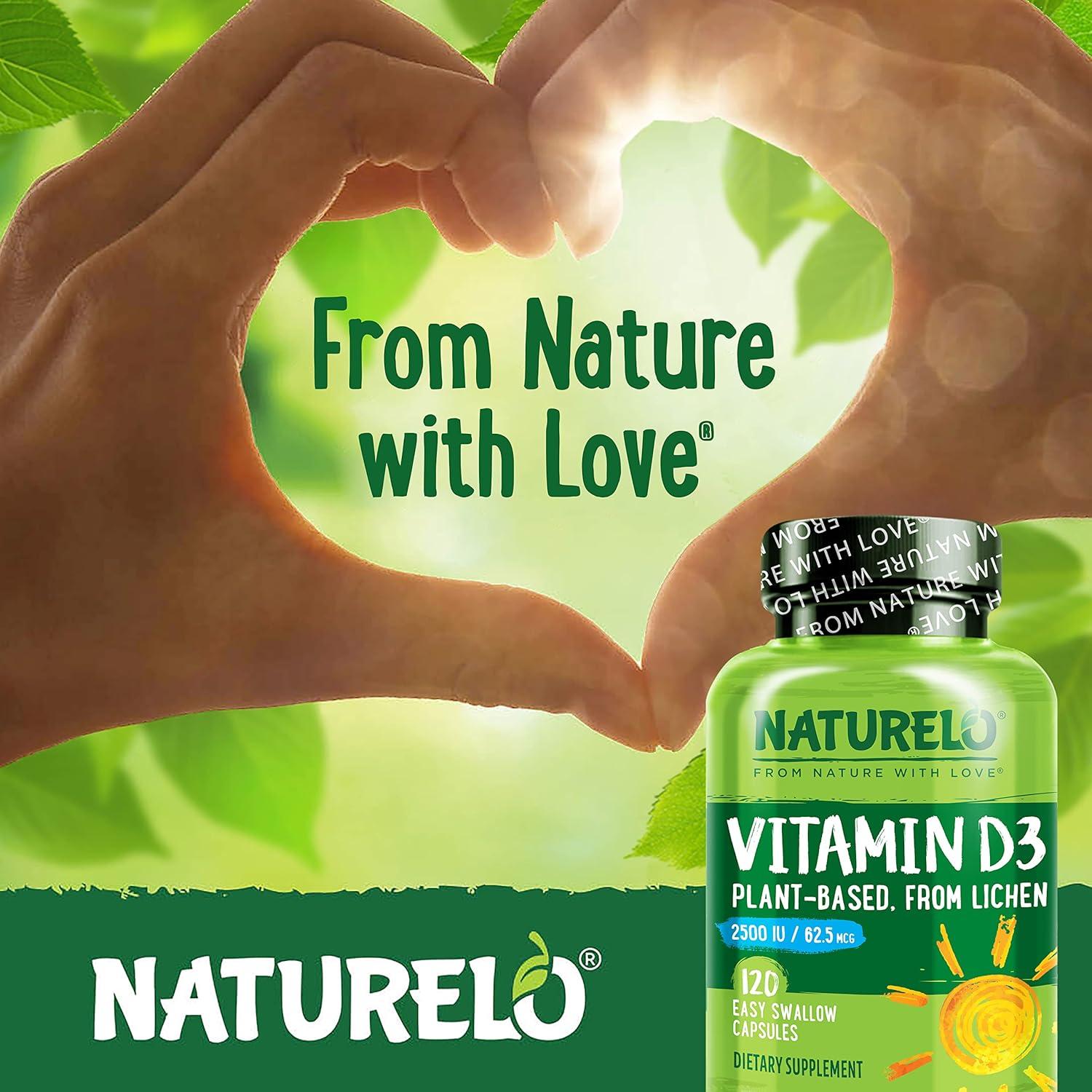Vitamina D3 Vegana NATURELO 2500 UI - 120 Cápsulas