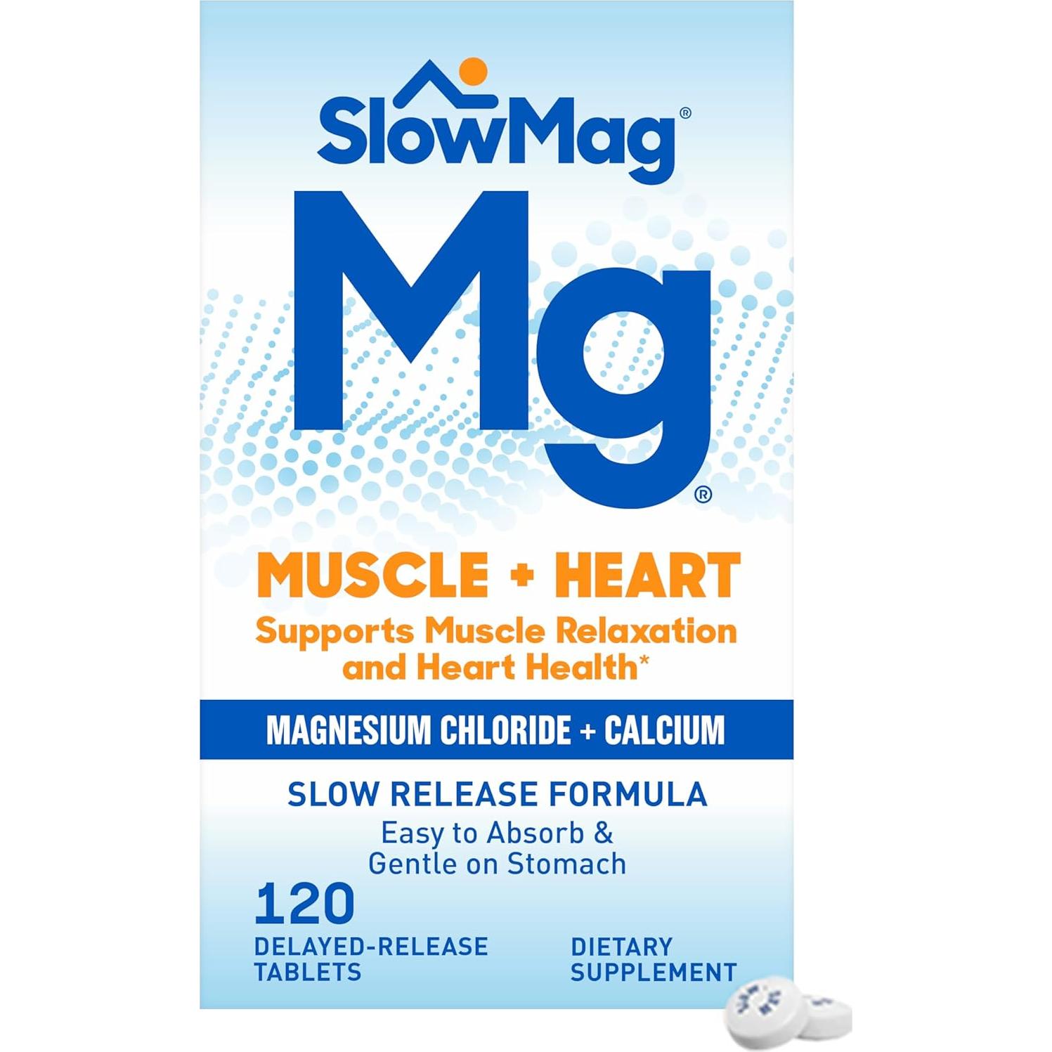 Suplemento Jarrow Formulas Methyl B-12 1000 mcg + Folato 400 mcg y SlowMag Magnesio 120 Tabletas