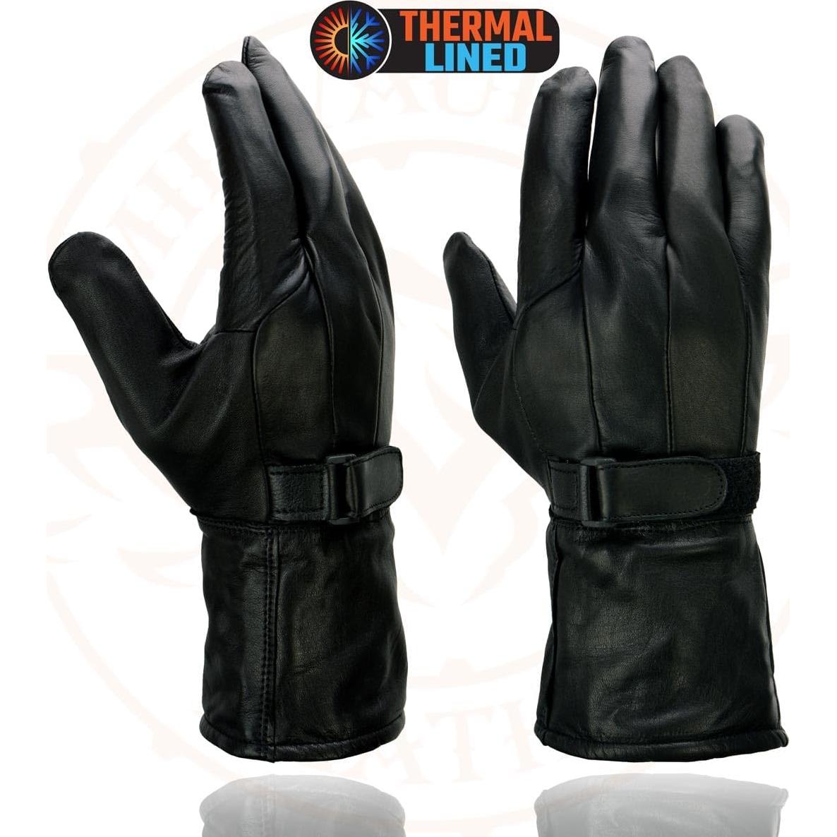 Guantes de cuero Milwaukee Leather MG7505 para moto X-Large