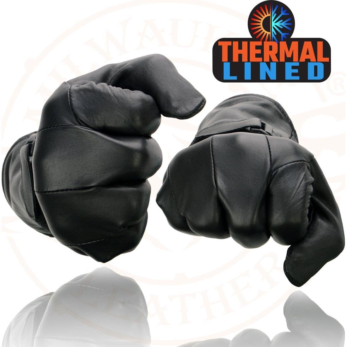 Guantes de cuero Milwaukee Leather MG7505 para moto X-Large