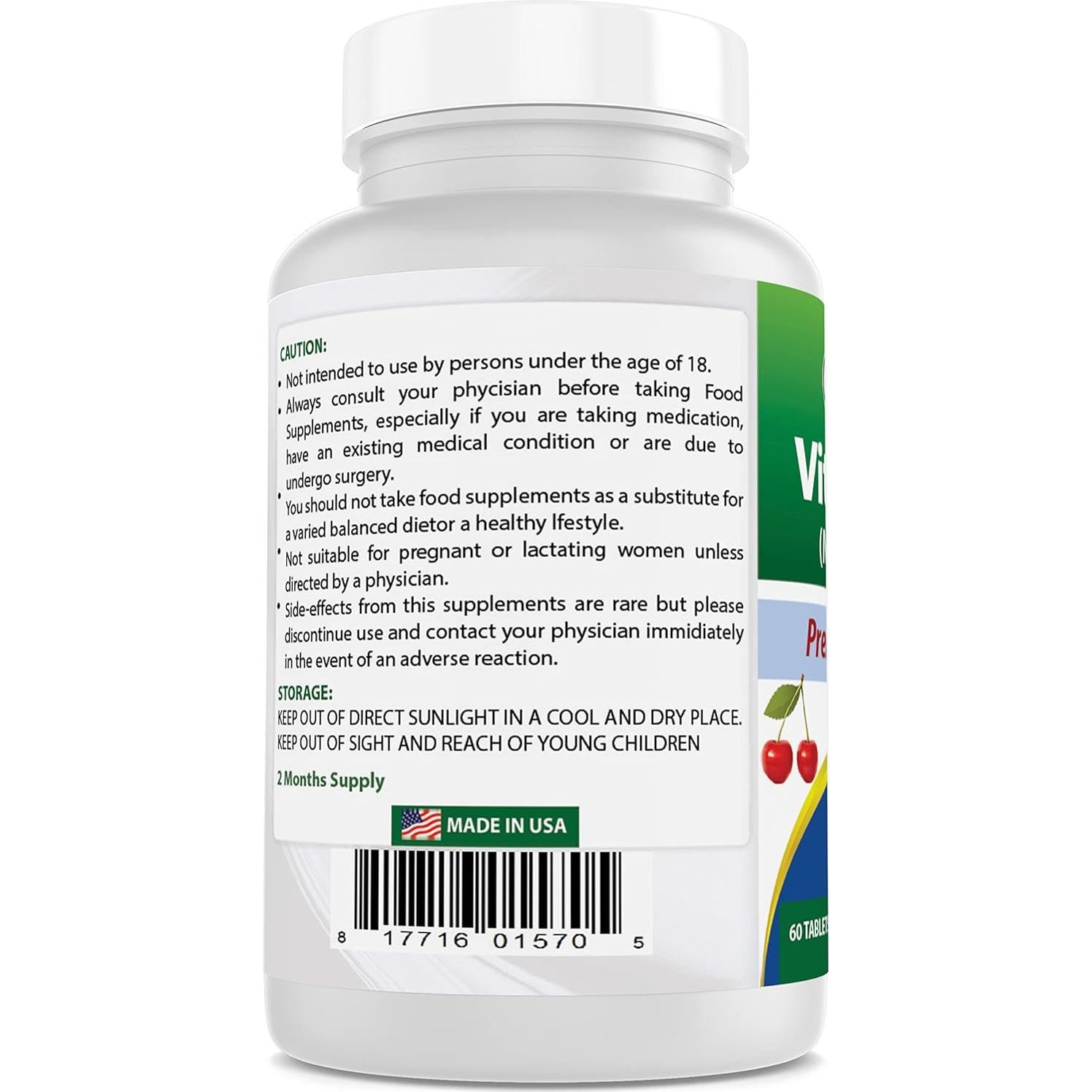 Vitamina B-12 Metilcobalamina 6000 mcg Mejores Naturales 60 Tabletas