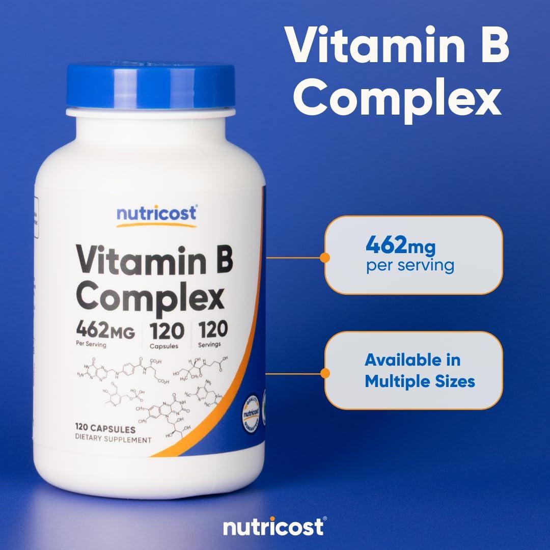 Nutricost Complejo de Vitaminas B 462mg 120 Cápsulas Veggie