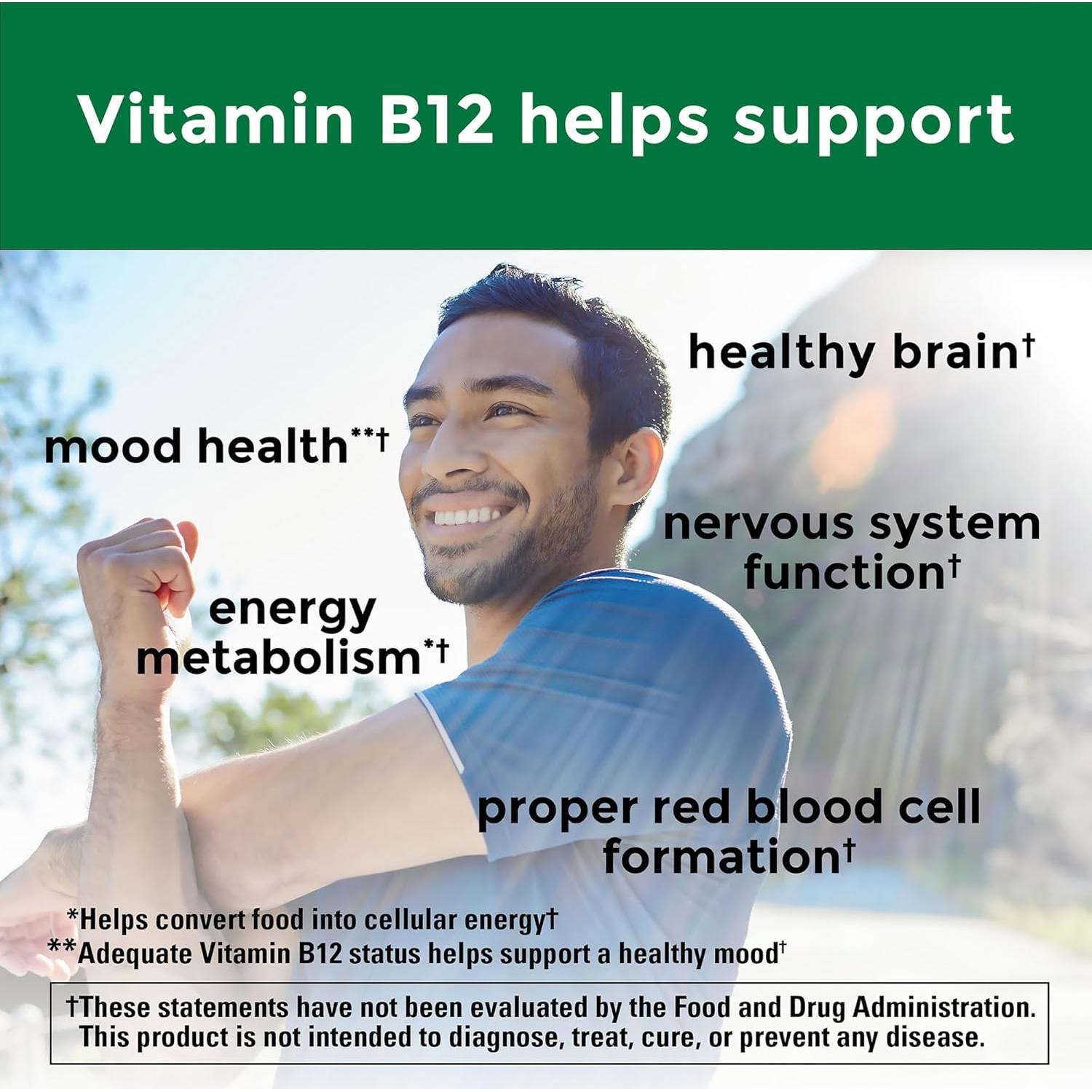 Vitamina B12 1000 mcg Nature Made Sublingual 50 Tabletas