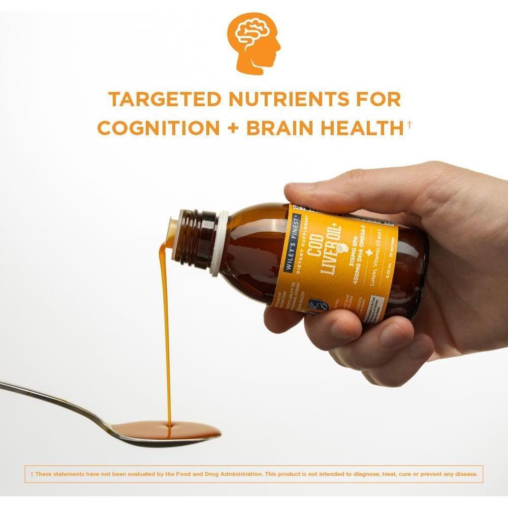 Aceite de Hígado de Bacalao Wiley's Finest 120.5ml Omega-3 Naranja