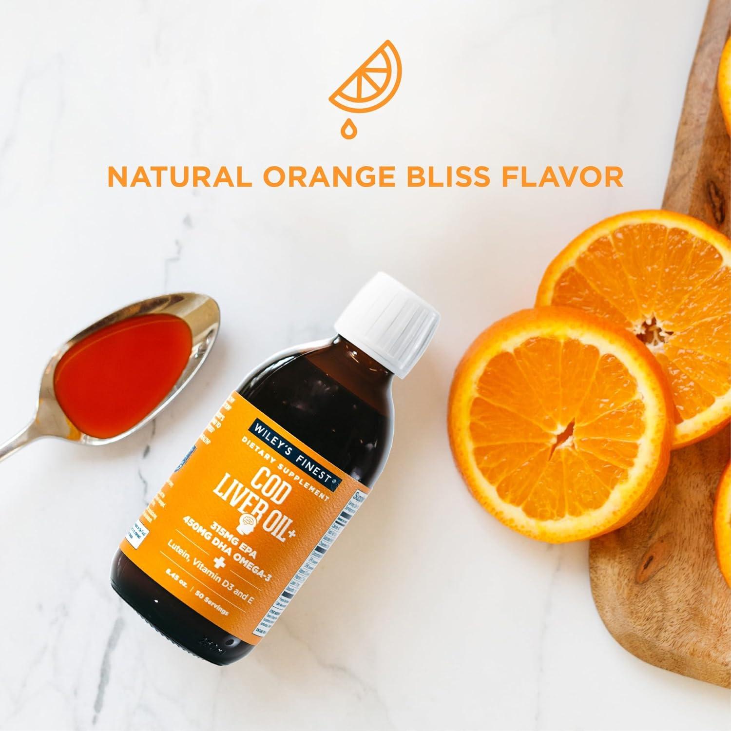 Aceite de Hígado de Bacalao Wiley's Finest 120.5ml Omega-3 Naranja