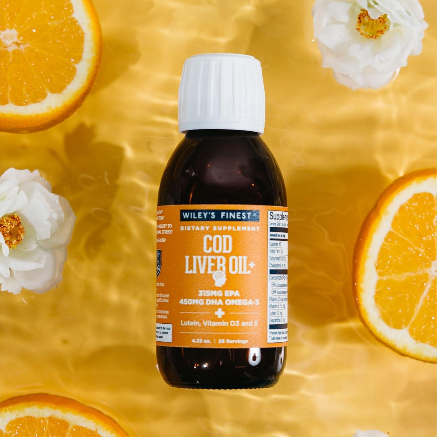 Aceite de Hígado de Bacalao Wiley's Finest 120.5ml Omega-3 Naranja