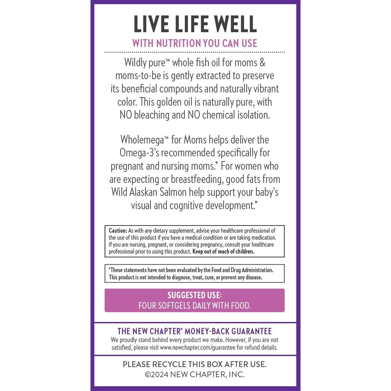 Suplemento Prenatal Omega-3 New Chapter Wholemega 90 Cápsulas