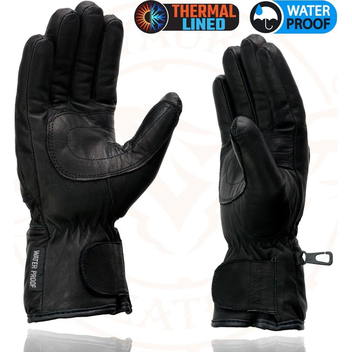 Guantes de Cuero Milwaukee Leather MG7505 para Hombre Negro