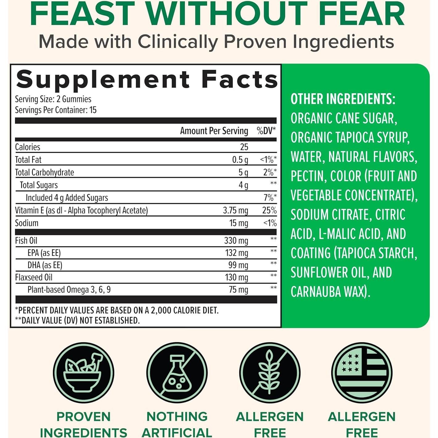 Gomitas Omega-3 Zenwise Health Naranja 200mg DHA/EPA 30 Unidades