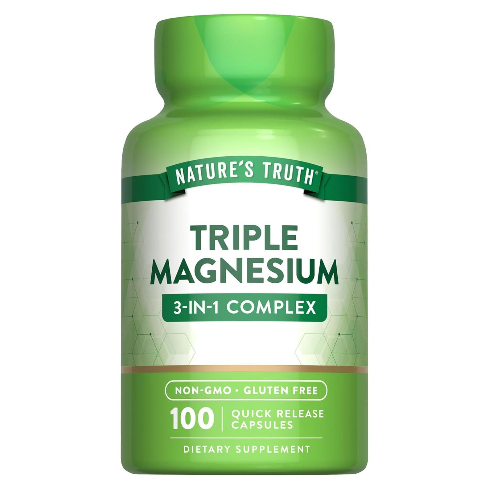 Suplemento de Magnesio Triple La Verdad de la Naturaleza 100 Cápsulas