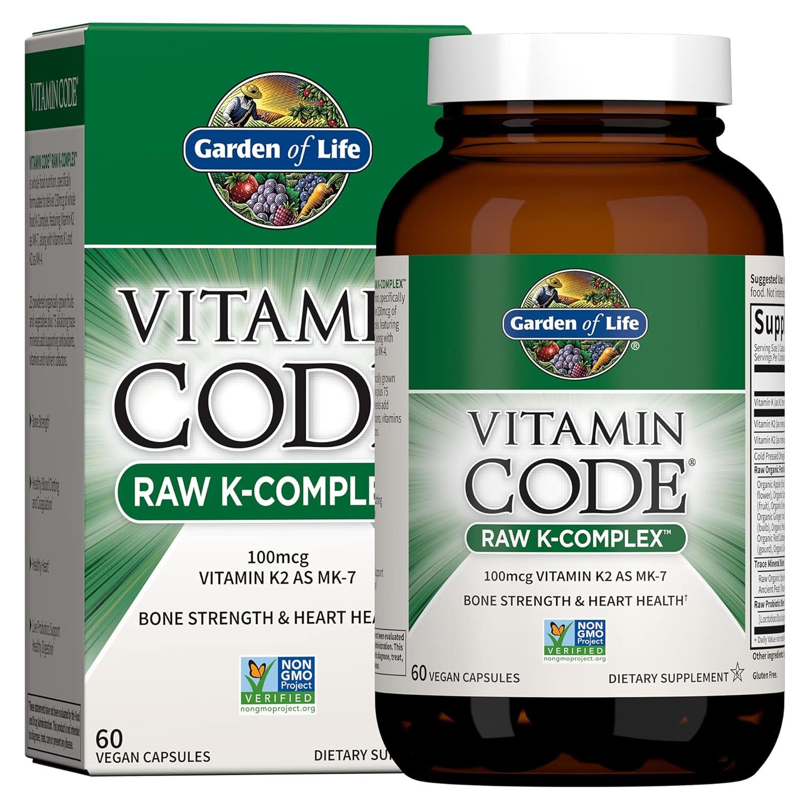 Vitamina K2 y K1 Jardín de la Vida 120 g - Suplemento Vegano