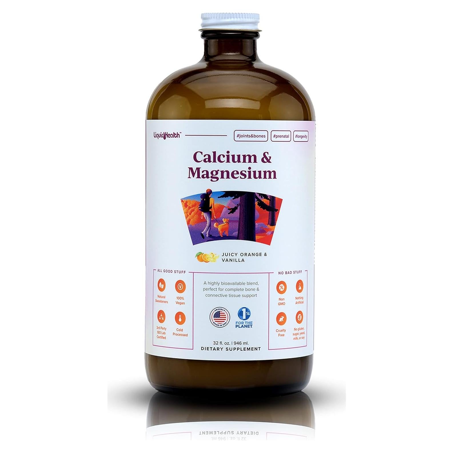 Suplemento Líquido de Calcio y Magnesio LIQUIDHEALTH 946 ml